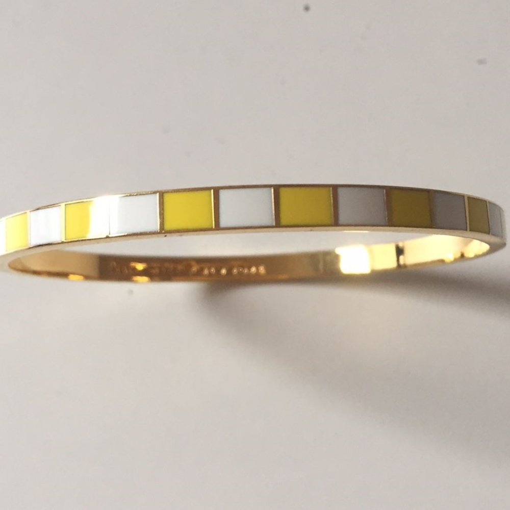 Kate Spade Yellow, White and Gold Bangle